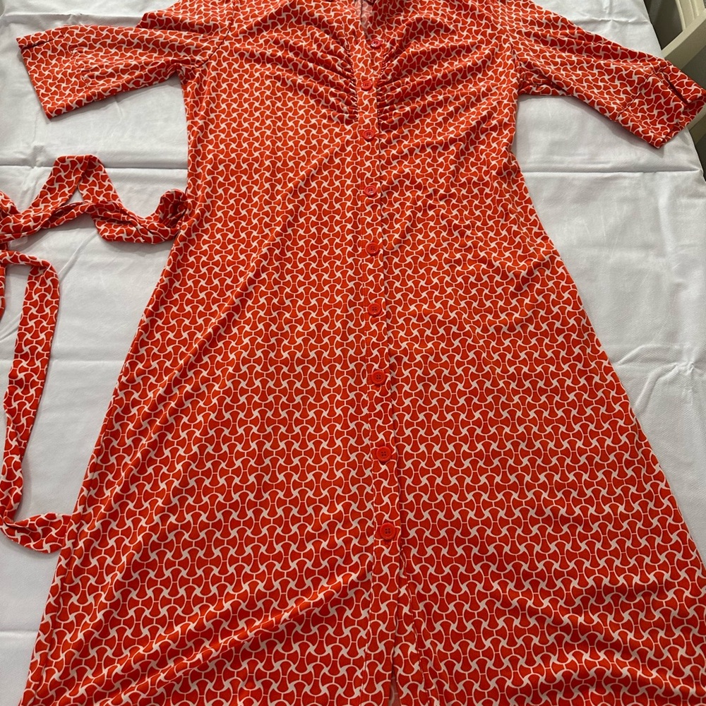 Laundry By Shelli Segal Red and White Dress